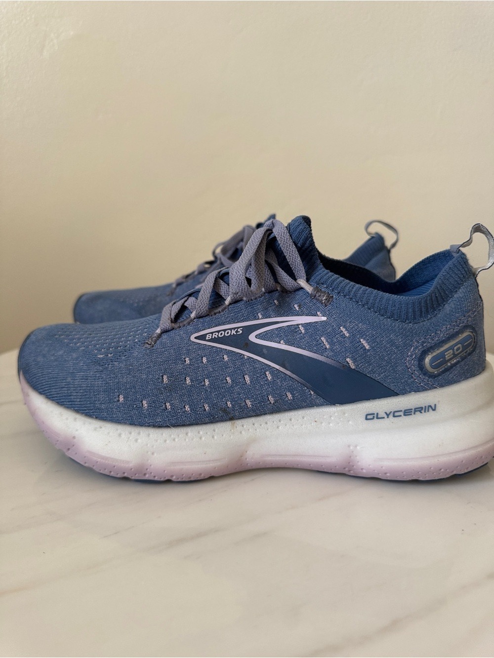Brooks Glycerin StealthFit 20 Running Shoes Blue Lilac, Women's Size 7.5 - Picture 5 of 10